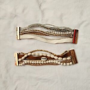 2 Victoria Emerson stacked magnetic bracelets